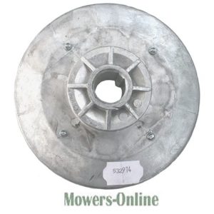 Lawn mower deck pulley wheel assembly