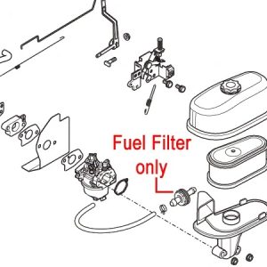 Fuel filter assembly diagram for small engine