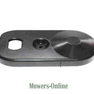 Mower deck belt guide pulley bracket