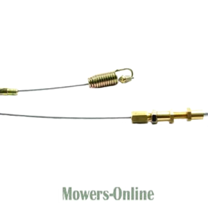 Lawn mower throttle cable assembly with connectors