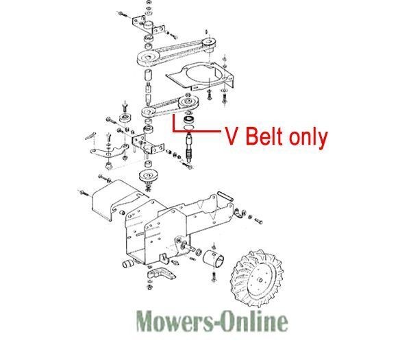wb0dh3nfkb5.jpg - Mowers Online Lawn mower V-belt replacement parts diagram