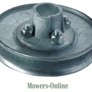 Lawn mower pulley with three bolt holes