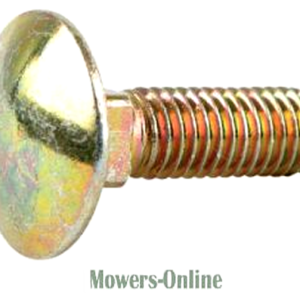 Carriage bolt with round head and threads