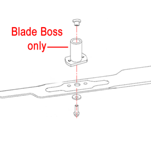 Lawn mower blade boss replacement part diagram