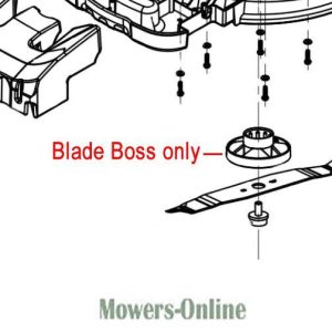 Lawn mower blade boss replacement part diagram
