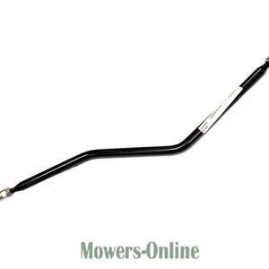 Curved garden hose or cable connector assembly