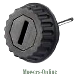 Lawn mower deck pulley with belt slot