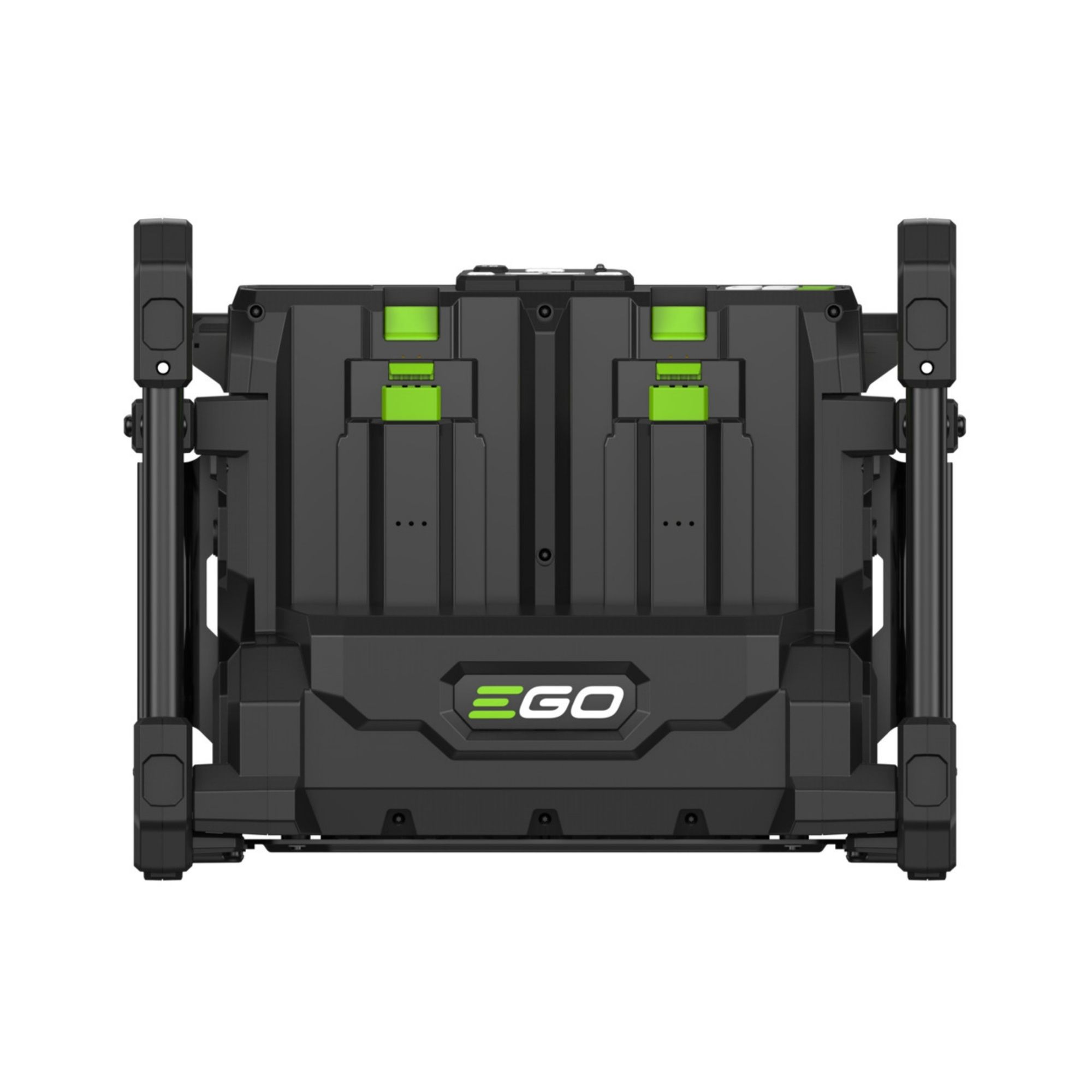 wqmrmpewu2i.jpg - Mowers Online EGO dual battery charging station with green indicators