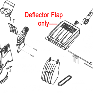 Lawn mower deflector flap replacement part diagram