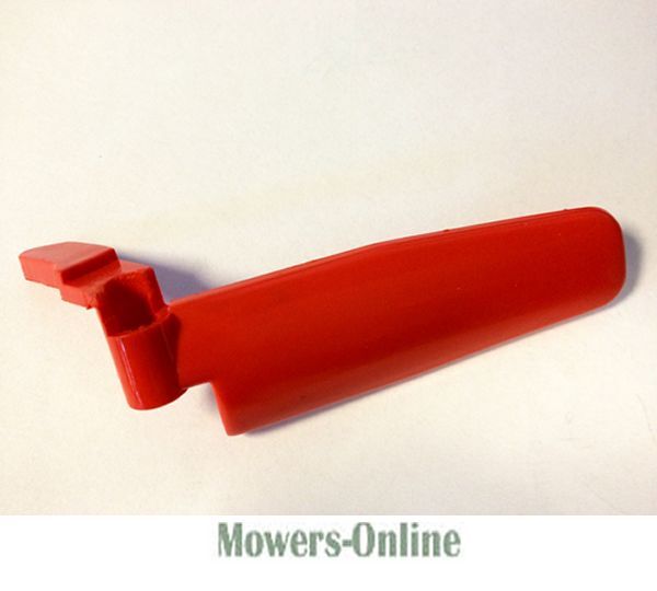 P - Mowers Online Red lawn mower discharge chute assembly