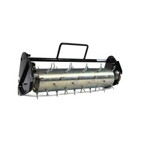Rotary tiller with spiked drum roller