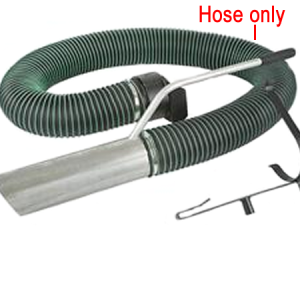 Central vacuum hose with floor tool attachment