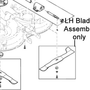 LH Blade Assembly parts diagram for mower