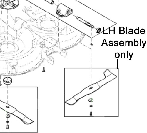x4lsrid20fy.jpg - Mowers Online LH Blade Assembly parts diagram for mower