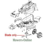 Lawn mower blade replacement parts diagram