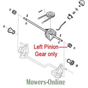 Left pinion gear assembly diagram