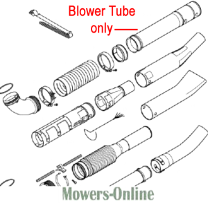 Blower tube assembly diagram exploded view