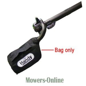 Handy bag for lawn mower handlebar attachment