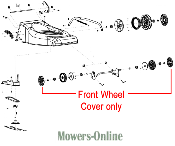 xozdpmai4uj.png - Mowers Online Front wheel cover parts diagram for lawn mower