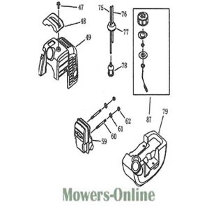 Mower engine brake assembly parts diagram