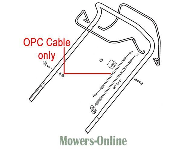 P - Mowers Online OPC cable for lawn mower pull handle assembly