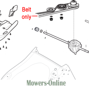 Lawn mower belt and pulley replacement parts diagram