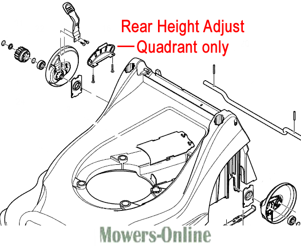 xvfksmkcf0g.png - Mowers Online Lawn mower rear height adjust quadrant parts diagram
