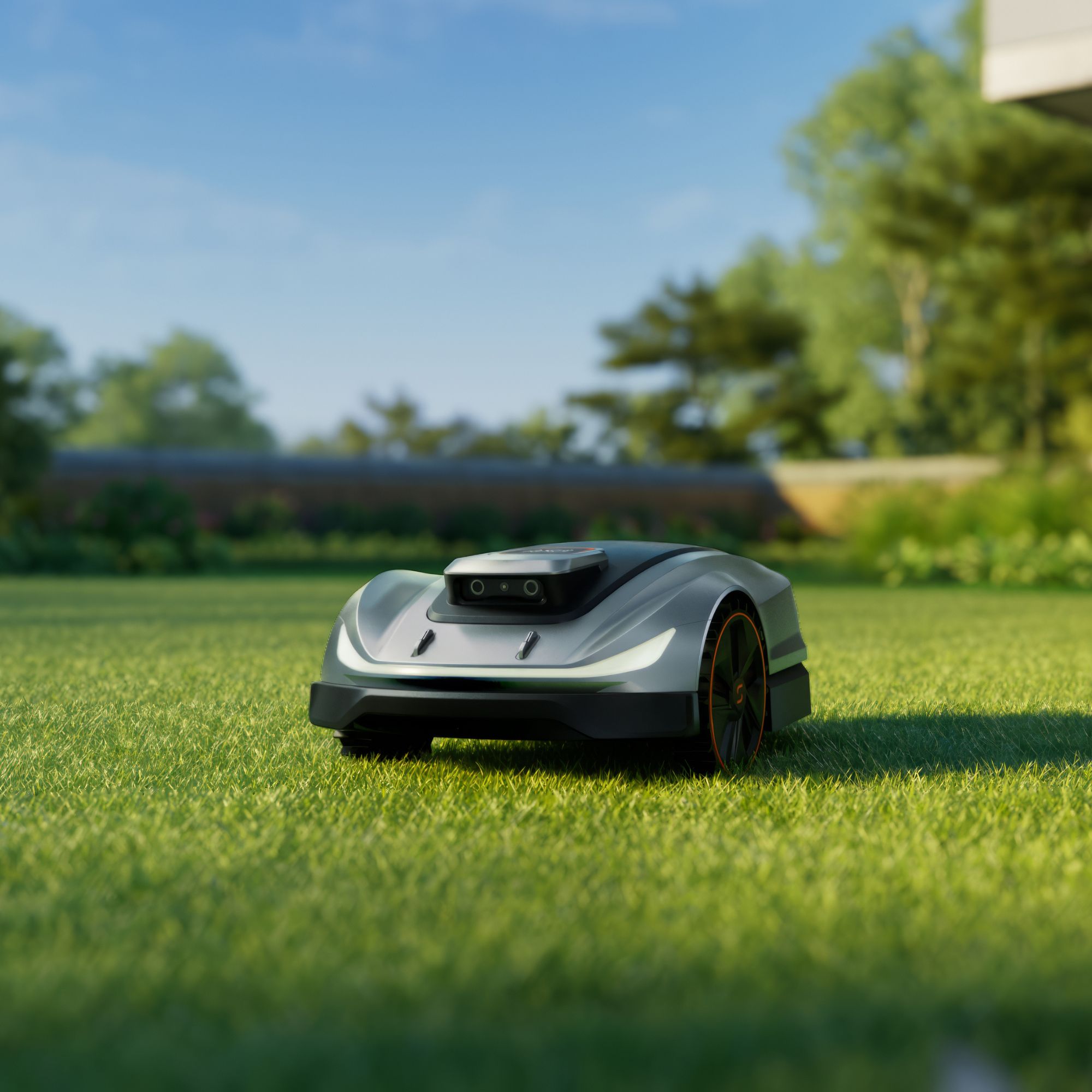 xwk0gzkfyvi.jpg - Mowers Online Robotic lawn mower on grass