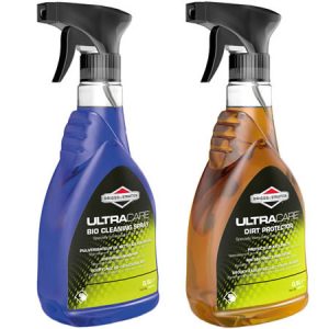 Briggs and Stratton Ultra Care cleaning products spray bottles