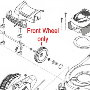Lawn mower front wheel assembly parts diagram