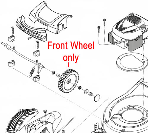 xzcxy4lciot.jpg - Mowers Online Lawn mower front wheel assembly parts diagram