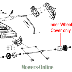 Lawn mower inner wheel cover exploded diagram
