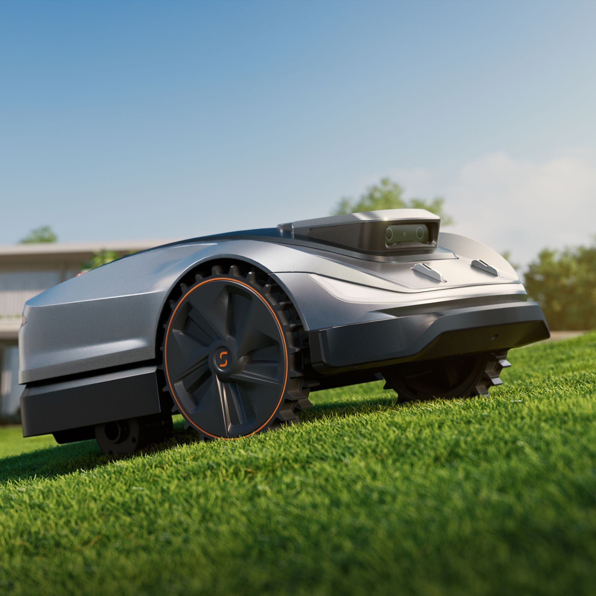 y0fttilbpou.jpg - Mowers Online Robotic lawn mower on grass