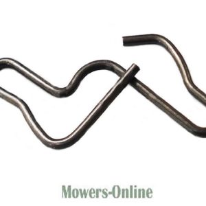 S-shaped lawn mower blade or belt connector
