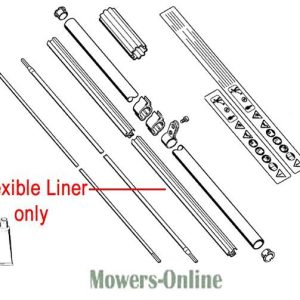 Flexible liner and trimmer head components