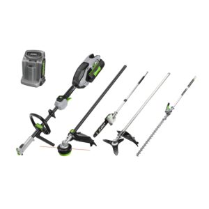 Cordless multi-tool garden equipment set with battery