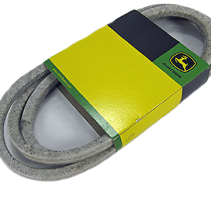 Lawn mower belt with yellow stripe