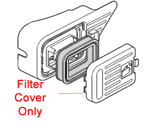 yhbglrzdmnz.png - Mowers Online Filter cover assembly diagram with exploded view