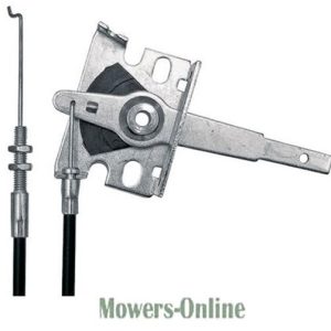 Lawn mower blade brake cable assembly