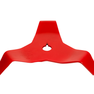 Red string trimmer head with curved arms