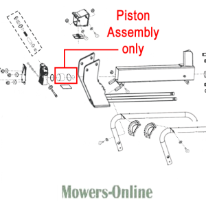 Piston assembly parts diagram for lawn mower