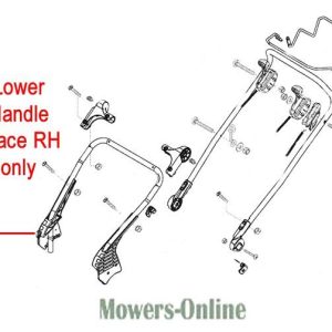 Lower handle brace RH lawn mower part diagram