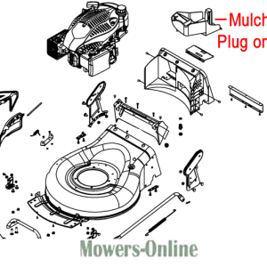 Lawn mower engine exploded parts diagram view