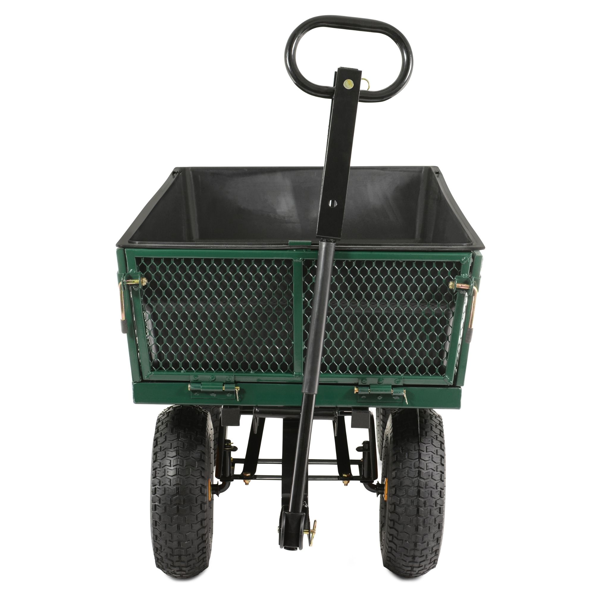 yovonrputfc.jpg - Mowers Online Four-wheel garden cart with mesh sides