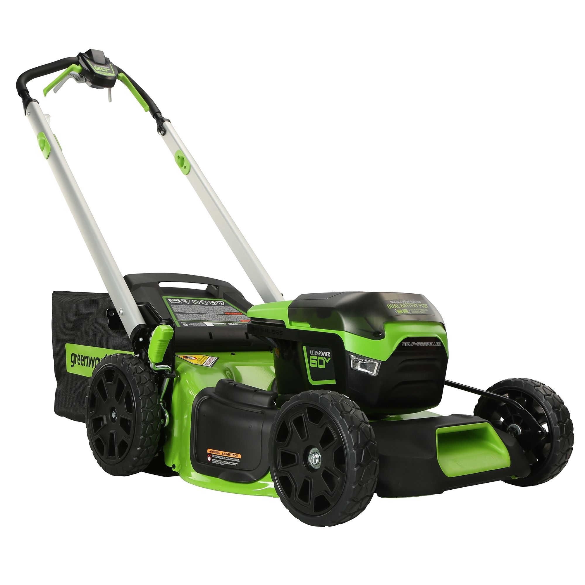 yrux4da5p0v.jpg - Mowers Online Green and black cordless electric lawn mower