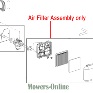 Air filter assembly replacement parts diagram