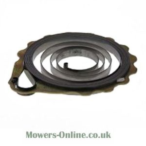 Lawn mower engine pulley with spring rings