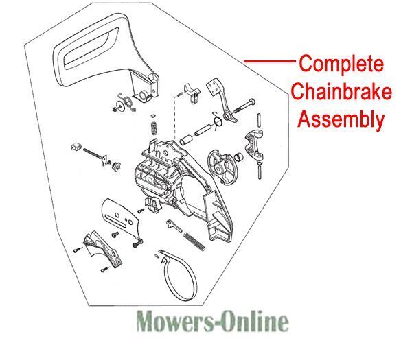 P - Mowers Online Complete chainbrake assembly diagram parts