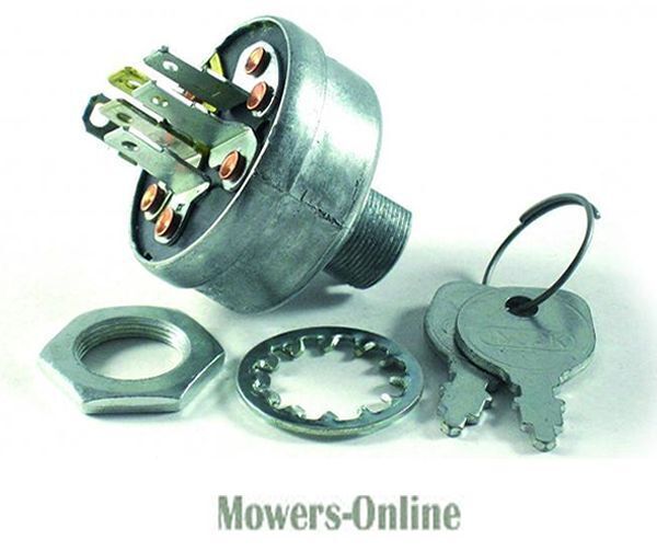 P - Mowers Online Ignition switch assembly with keys and mounting hardware