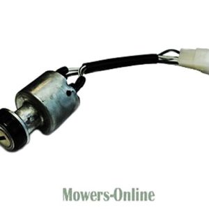 Lawn mower ignition switch assembly with wire